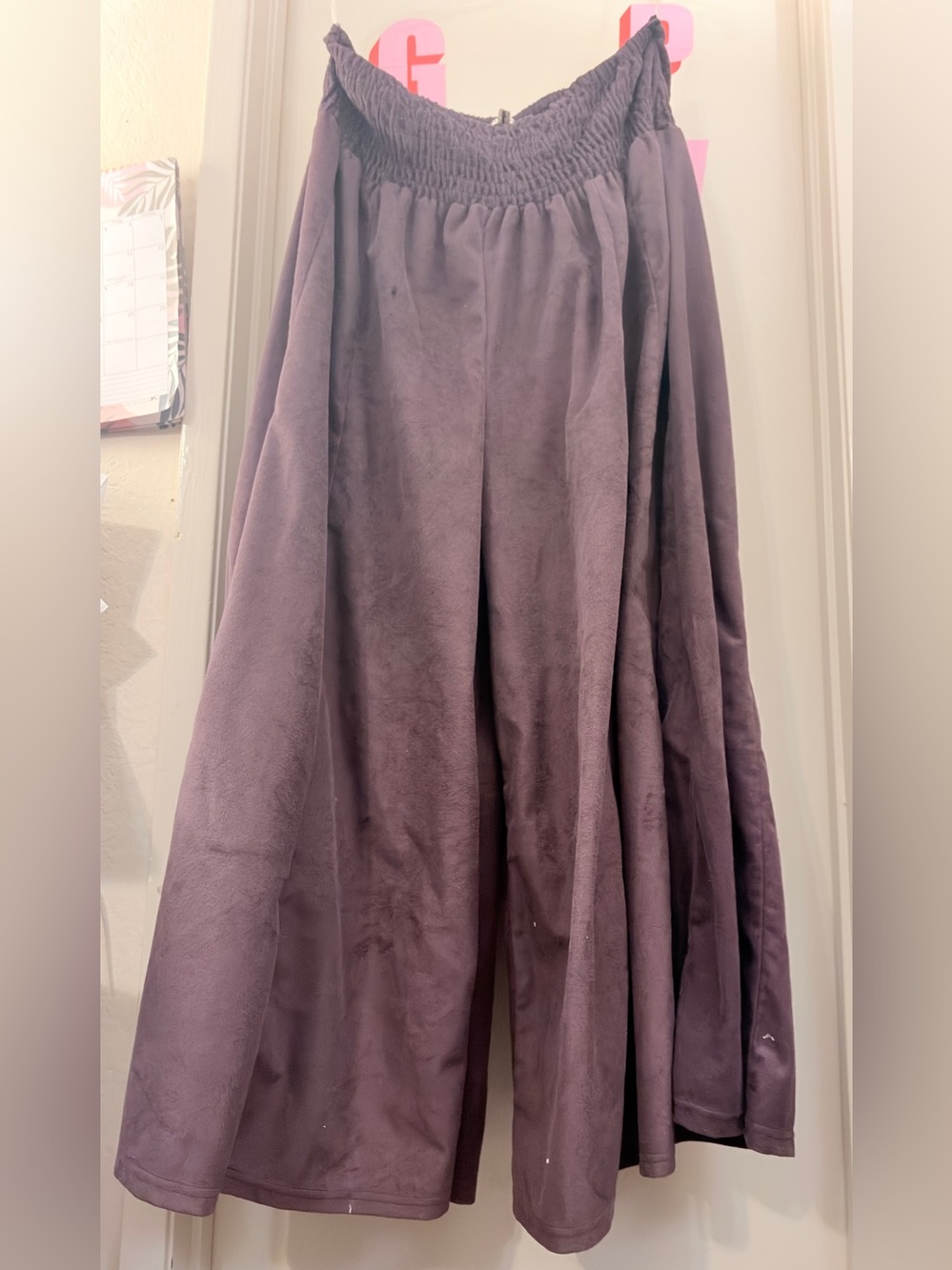Earthbound Trading Co.- Palazzo Wide-Leg Velvet Pants XXL